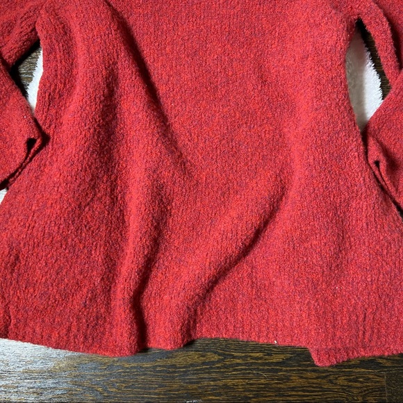 NWT Allude Wool Blend Rusty Red Open Front Knit Cardigan Sweater - Picture 9 of 12